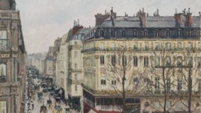 'Rue Saint-Honoré por la tarde. Efectode lluvia' de Camille Pissarro.