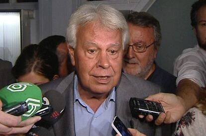 Felipe Gonz&aacute;lez aquest dimarts a Madrid.