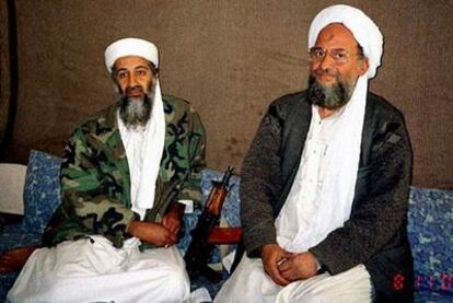 Bin Laden y su mano derecha Ayman al Zawahiri