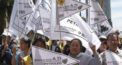 Manifestación contra la privatización de Pemex.