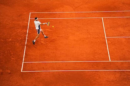Ruud, desde la línea de fondo.