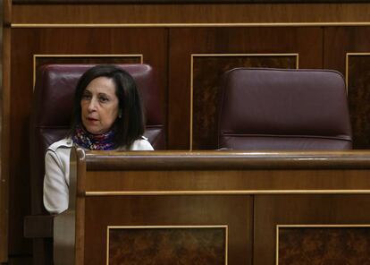 Margarita Robles en el Pleno del Congreso de los Diputados.