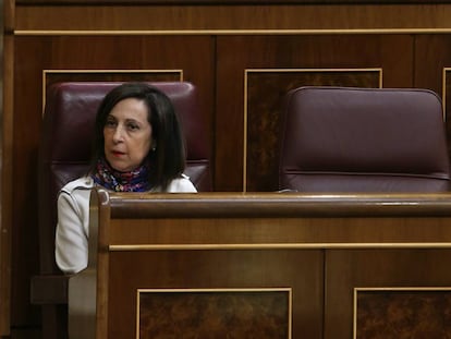 Margarita Robles en el Pleno del Congreso de los Diputados.