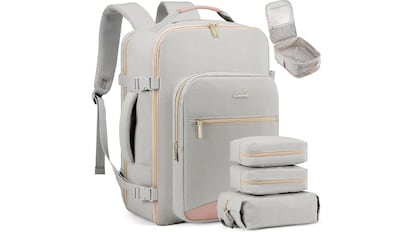 Vista de la mochila de cabina para el avión Lovevook.
