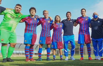 Integrantes del equipo del FC Barcelona que participa en LaLiga Genuine Santander.