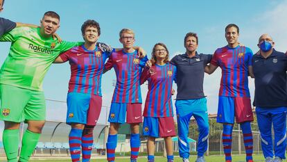 Integrantes del equipo del FC Barcelona que participa en LaLiga Genuine Santander.