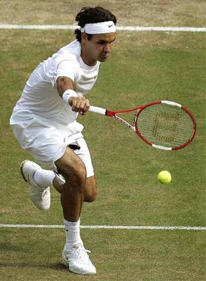 Roger Federer, en la edición del año pasado en Wimbledon