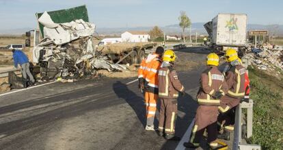 Imagen del accidente de Anglesola.