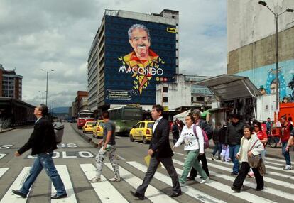 Mural do Instituto de Artes de Bogotá, em homenagem a Gabo.