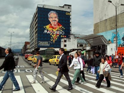 Mural do Instituto de Artes de Bogotá, em homenagem a Gabo.