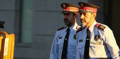 El mayor de los Mossos d&#039;Esquadra, Josep Lluis Trapero a su llegada para declarar en la Audiencia Nacional.