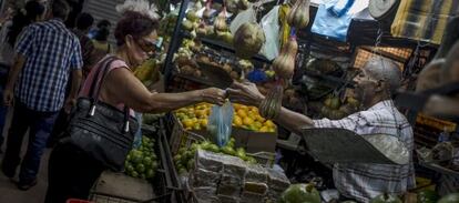 Un mercado popular de Caracas. 