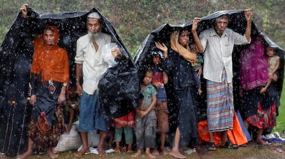 Refugiados rohingya en el campo de Cox's Bazar.