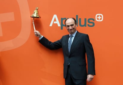 Fernando Basabe, consejero delegado de Applus, en la salida a Bolsa del grupo, en mayo de 2014.