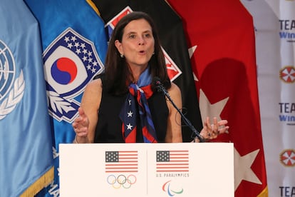 A comissária da Liga Feminina de Futebol dos EUA, Lisa Baird