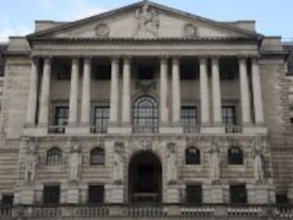 Fachada del Banco de Inglaterra en Londres (Reino Unido).