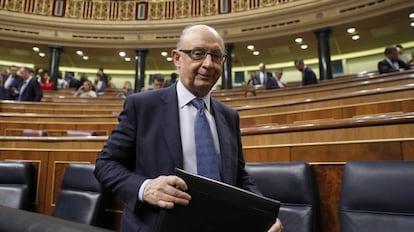 Cristóbal Montoro en el Congreso.