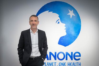 Emmanuel Faber, primer ejecutivo de Danone, en la última presentación de resultados.