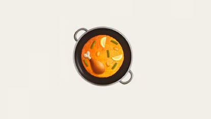 El emoticono de la paella de Apple.