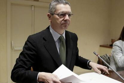 Gallardón, este martes en Madrid.