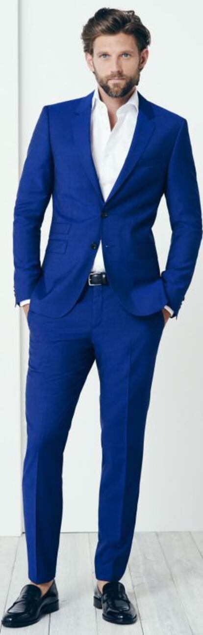 Traje de hombre en azul, de Tommy Hilfiger Tailored.