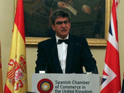 José Antonio Álvarez, durante su intervención en la Cámara de Comercio de España en Reino Unido