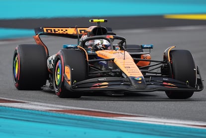 Lando Norris, en acción en el Gran Premio de Miami. 