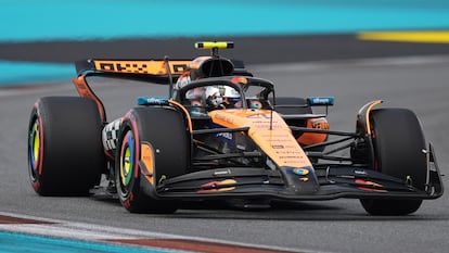 Lando Norris, en acción en el Gran Premio de Miami.