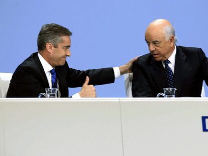 El CEO del BBVA, Ángel Cano, y el presidente, Francisco González.