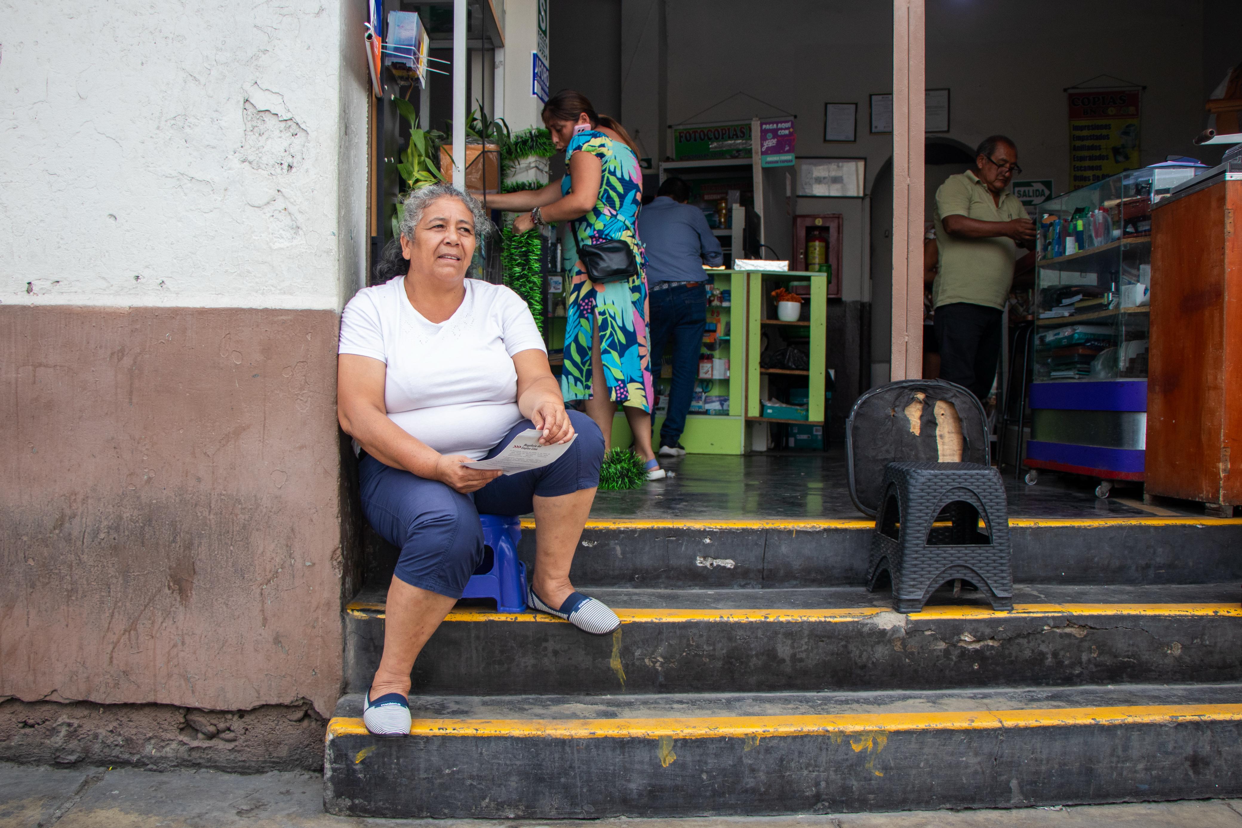 Sofía Ramírez en el Centro de Lima, el 18 de febrero.