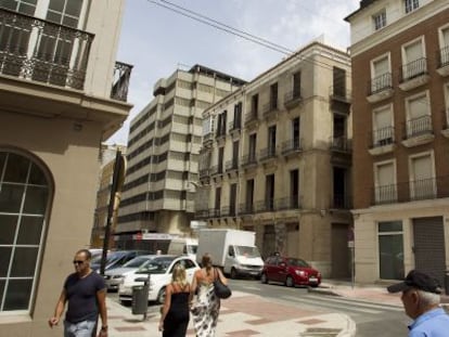 Una de las esquinas de la calle Tom&aacute;s de Heredia de M&aacute;laga.