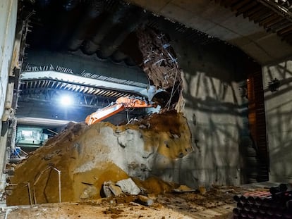 Última excavación del túnel de Glòries, en Barcelona.