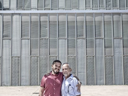 Ignacio Sánchez con su padre José Ignacio Sánchez, en Zaragoza.