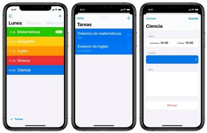 Horarios de Clases para iPhone.