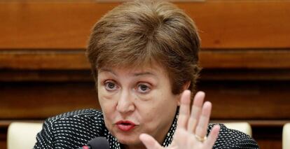 Kristalina Georgieva, directora gerente del FMI, en febrero.