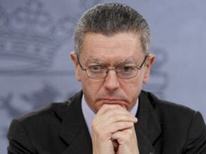 El ministro de Justicia, Alberto Ruiz-Gallardón, en julio de 2012.