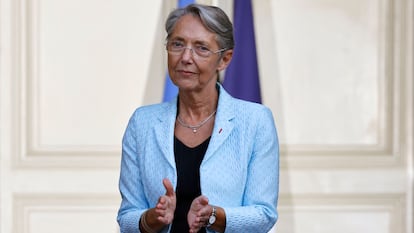 La nueva primera ministra francesa, Élisabeth Borne, el lunes durante su toma de posesión en París.
