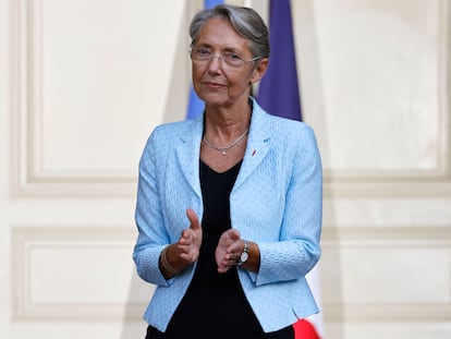 La nueva primera ministra francesa, Élisabeth Borne, el lunes durante su toma de posesión en París.