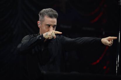 Robbie Williams en un concierto en Manchester en diciembre de 2016.