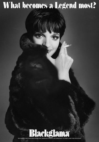 Liza Minnelli, en una campaña de Blackglama.