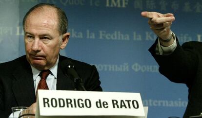 Rodrigo Rato, en un acto en 2005. Dimitió "por motivos personales" como director gerente del Fondo en 2007.