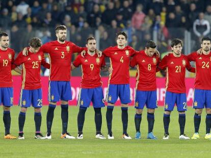 La selecci&oacute;n espa&ntilde;ola de f&uacute;tbol, en su &uacute;ltimo partido ante Ruman&iacute;a.