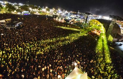 Público asistente a un concierto en el escenario principal del Rototom, en 2017.