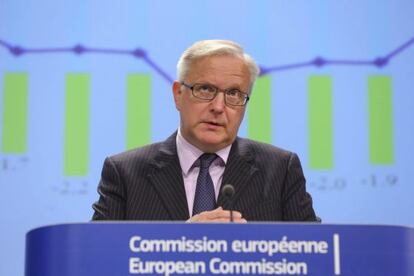 El vicepresidente de la Comisión Europea (CE) y comisario de Asuntos Económicos, Olli Rehn.