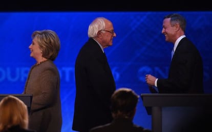 Los candidatos demócratas en el último debate del año en New Hampshire