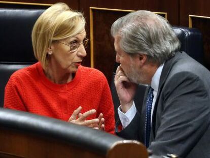 Rosa Díez e Iñigo Méndez de Vigo, en una imagen de archivo.