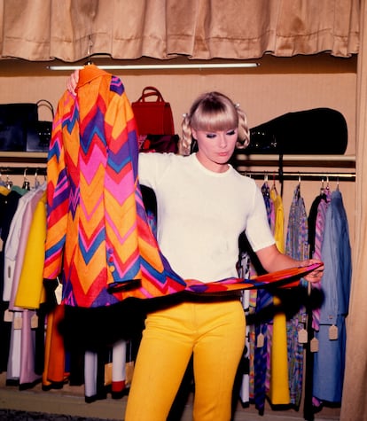 Elke Sommer en Boutique Bique circa 1967 © Gianni Ferrari-Contifoto