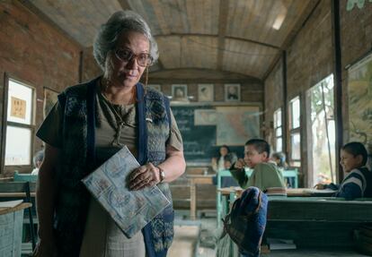 La actriz mexicana Adriana Barraza durante un fragmento de la película 'El Último Vagón'. 