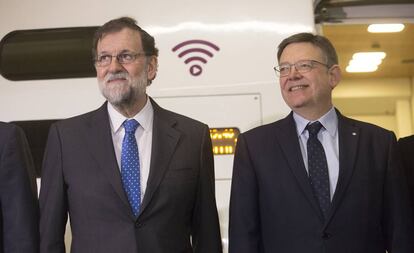 Mariano Rajoy y Ximo Puig, en Castellón.