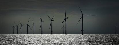 Parque eólico al norte de la isla alemana de Heligoland.